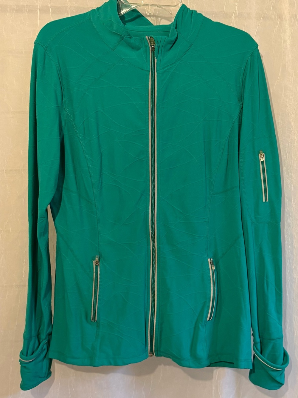 Kirkland Signature XL Textured Teal Full-Zip Athletic Jacket